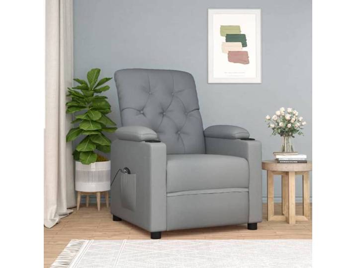 BEWI®Fauteuil inclinable - Fauteuil Réglable/Fauteuil de relax - 1 personne - électrique Gris clair Tissu &FR14327