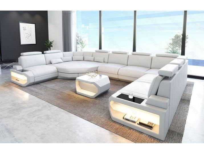 Sofa Asti U-Form in Leder