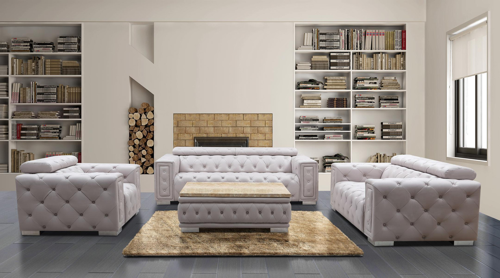 Chesterfield Design 3-Zits Leder Sofa