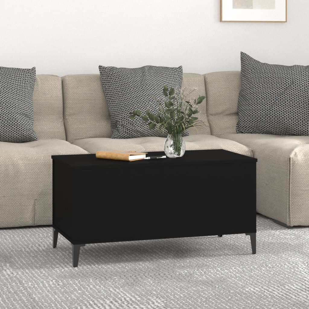 Metro Amyna Lift Top Four Leg Coffee Table with Storage Black