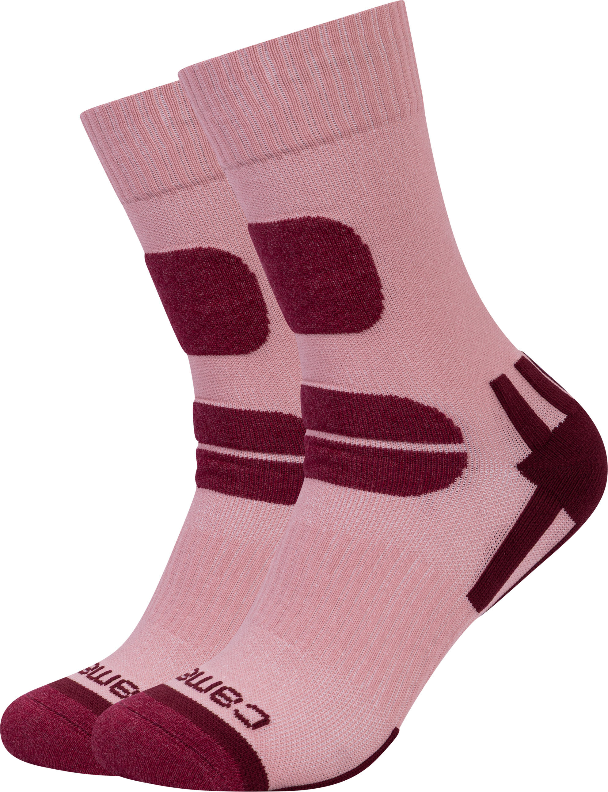Socken CAMANO "Function", Damen, Gr. 39-42, Sockengröße, rosa (foxglove), Materialmix, normal, Socken Socken, für Wandern, mit Fußgewölbe-Stütze