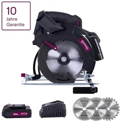 Gomag Akku-Handkreissäge GO-HKS165 20V Starterkit 2,0 54mm Schnitthöhe