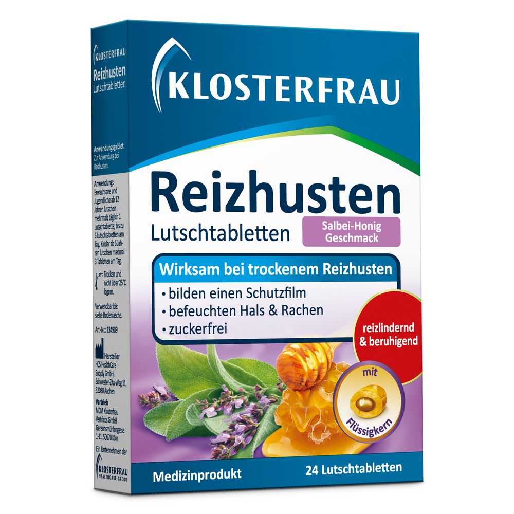 Klosterfrau Reizhusten Salbei-Honig Lutschtabl. 24 St Lutschtabletten