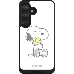 Nivocase Handyhülle für Samsung Galaxy S25 Hülle NIVOpure Case Schwarz Liebe Peanuts Snoopy (Samsung Galaxy S25), Smartphone Hülle, Schwarz