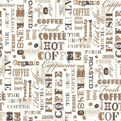 Galerie Wallcoverings Kitchen Recipes Coffee and Tea Vinyl on Non-woven Matte Wallpaper Roll