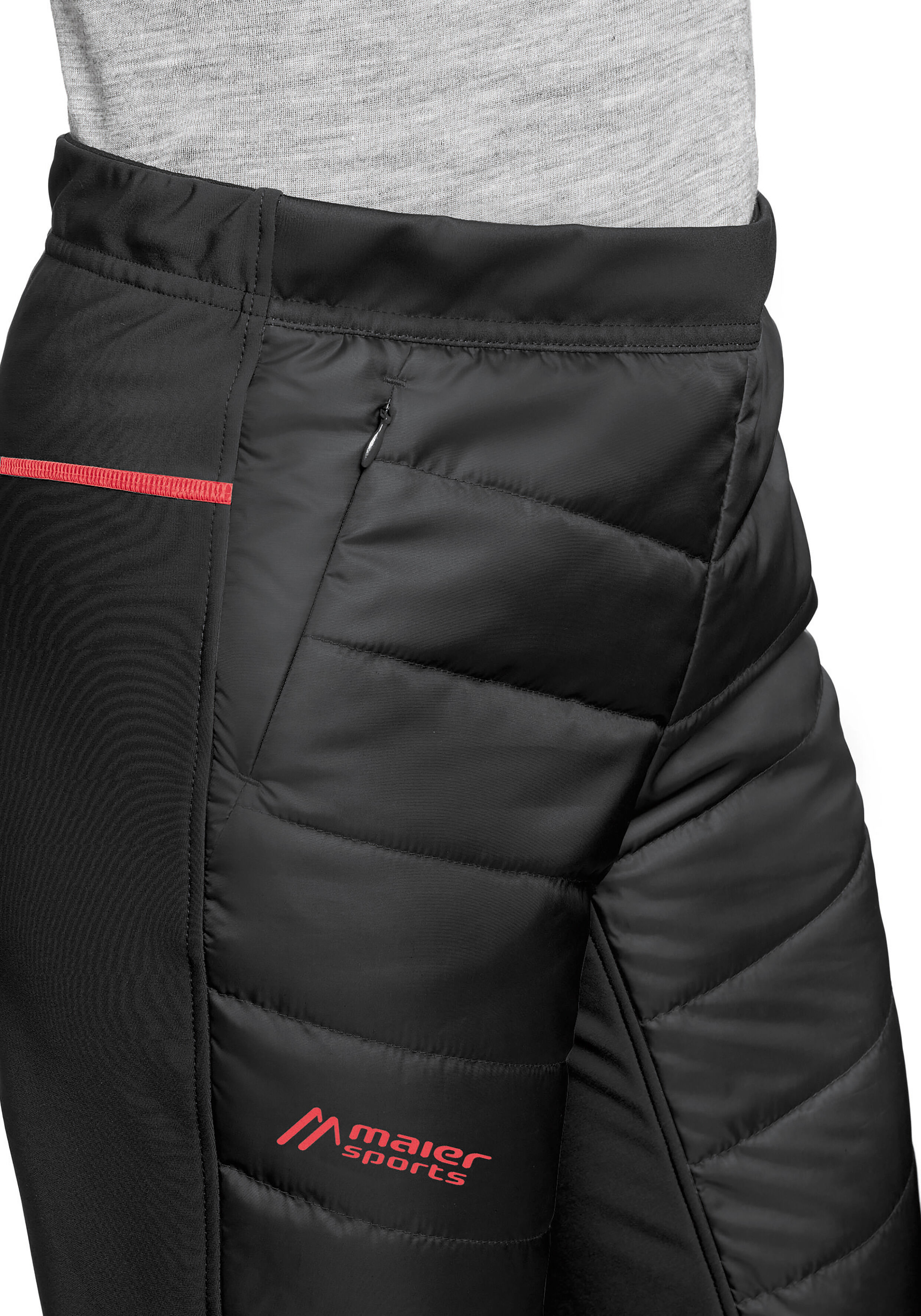 Funktionshose MAIER SPORTS "Telfs CC Pants W", Damen, Gr. 44, Normalgrössen, schwarz, Oberstoff 1: 85% Polyamid, 15% Elasthan / Oberstoff 2: 100% Polyester / Oberstoff 3: 89% Polyester, 11% Elasthan, Hosen Funktionshose, Vielseitige Hybridhose für alle no