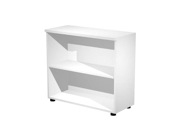 Bibliothèque basse Pronto - L.80 x H.72 cm - Sans porte - Blanc