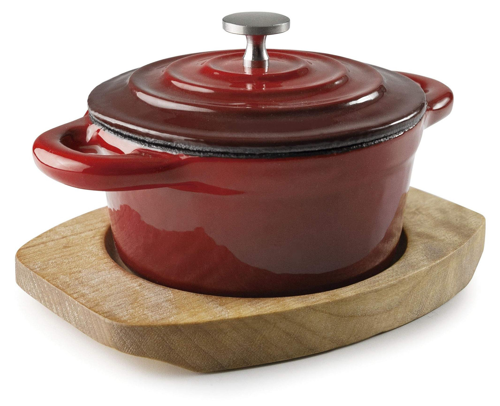 Lacor Magma rode ronde kookpan met deksel, antiek