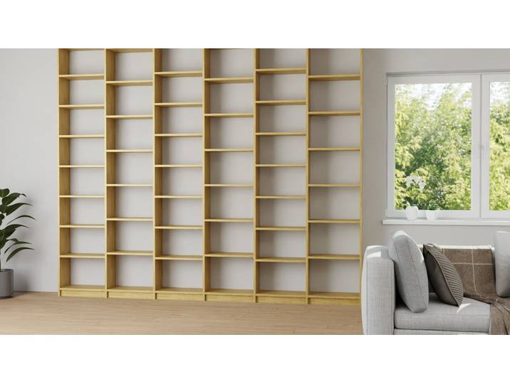 Große Bibliothek nach Maß Eiche Natur geölt