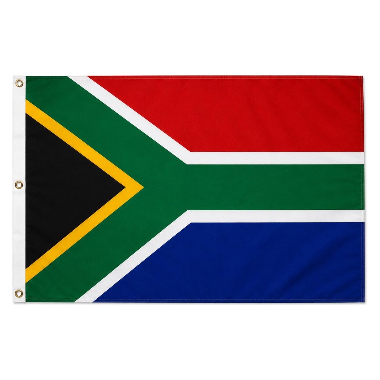 trends4cents Flagge Südafrika 90 x 150 cm Fahne mit 2 Ösen 100g/m² Stoffgewicht Hissflagge Hissen (90 x 150 cm) (32199620)