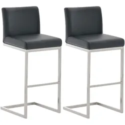 CLP 2er Set Barhocker Paros Kunstleder   Farbe: schwarz