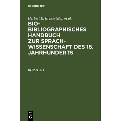J - L, Gebundene Ausgabe von Herbert E. Brekle, De Gruyter, 978-3-484-73025-0