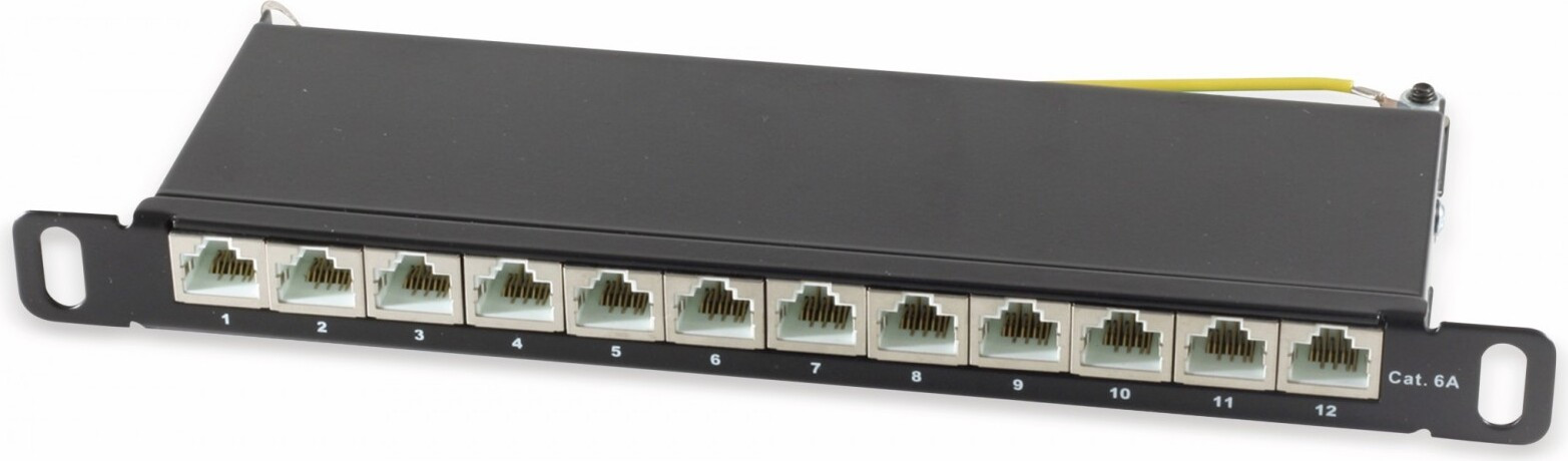 S-CONN 08-67051 RJ-45 Cat6a Patchpaneel Zwart 0.5U