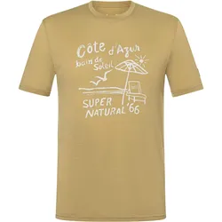 Super Natural, Herren, Funktionsunterhose, Cote D'Azur Tee (S), Beige