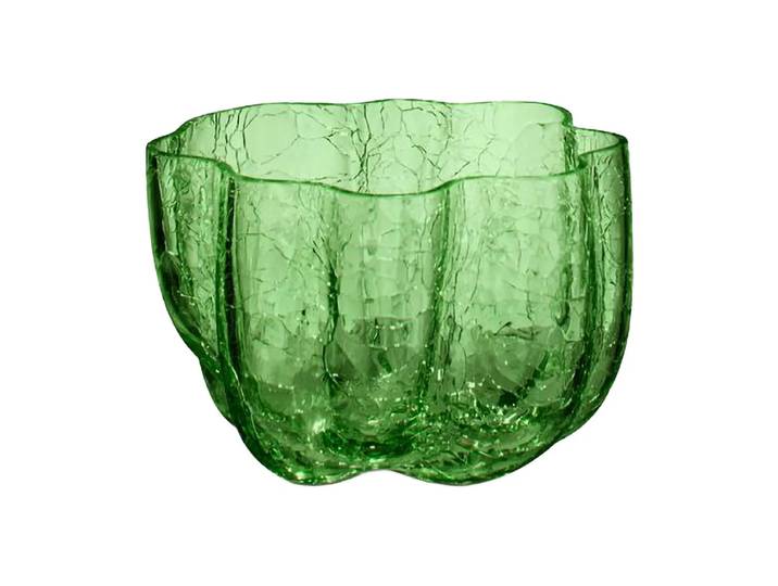 Kosta Boda Photophore Crackle 5,8 cm Vert foncé