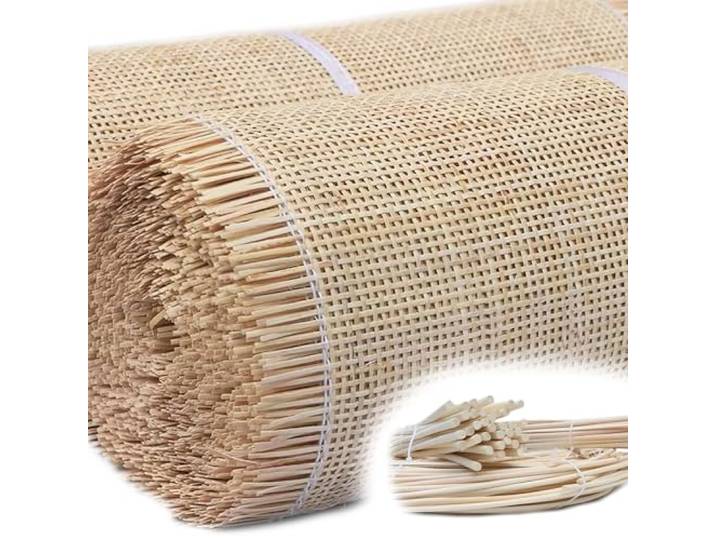 RHUIRKF Wiener Geflecht, 60cm Breites Natürliches Rattan Rolle für Möbel, Rattan Gurtband Rolle, Natur Vorgewebtes Offenes Netz Rolle für Heimdekoration Stuhl Schrank(60x1000cm)