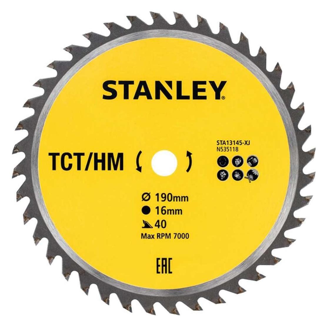 Stanley piła tarcz.z węglikiem tct/hm190x16x40z (STA13145-XJ)