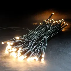 Lex 100er LED Lichterkette grünes Kabel Innen Partylichterkette Beleuchtung warmweiß : 100 LED ́s : Grün