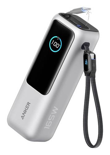 Anker Powerbank 25000 mAh Silber Statusanzeige