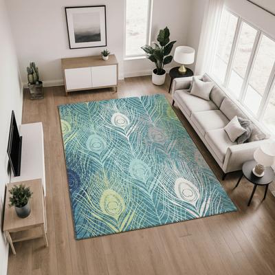Addison Rugs Premium Washable Super Soft Peacock Feathers Mayfield Rug
