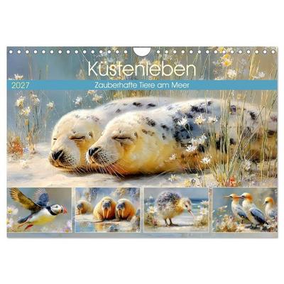 Küstenleben. Zauberhafte Tiere am Meer (Wandkalender 2027 DIN A4 quer), CALVENDO Monatskalender