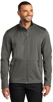 Port Authority J617 Flexshell Jacket in Grey Steel size Small   Polyester