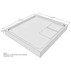 Schröder Duschwannenträger für Flat E 100x90