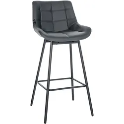 CLP Barhocker Weston Schwenkbar Kunstleder   Farbe: grau, Material: Kunstleder
