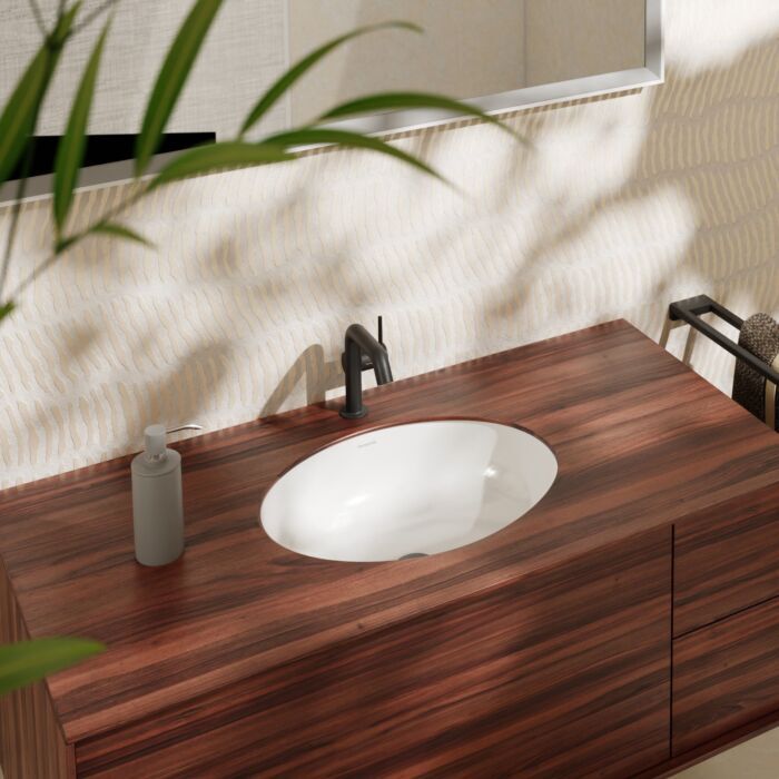 Hansgrohe Xuniva Unterbauwaschtisch 60152450 450x350mm, mit Hahnloch, mit Überlauf, weiß
