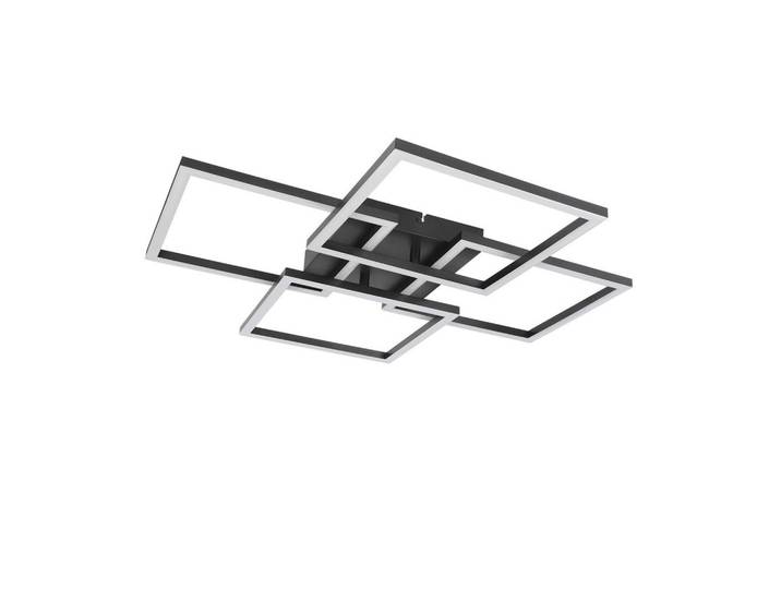 Nettlife Led-Deckenleuchte 58/58/7cm, Schwarz, Kunststoff, LED integrated, 58x7x58 cm, Lampen & Leuchten, Innenbeleuchtung, Deckenleuchten, Deckenleuchten