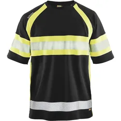 Warnschutz T-Shirt mit UV-Schutz "3337" - XXL - schwarz/gelb