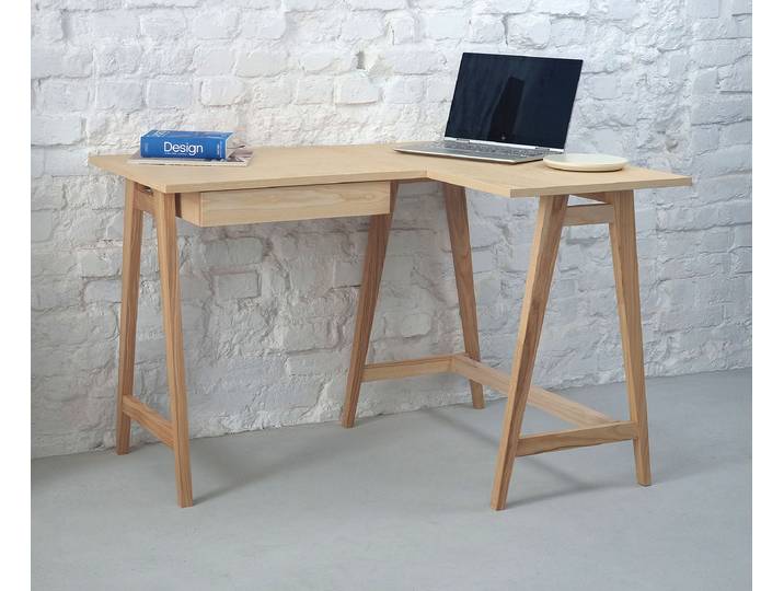 Eckschreibtisch Toeke 115cm Ausrichtung rechts Braun/Kernesche