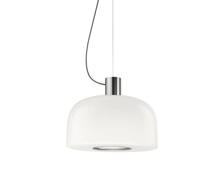 Flos Bellhop Glass S2 Pendelleuchte Bright aluminum