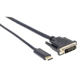 Manhattan USB-C® / DisplayPort Adapterkabel USB-C® Stecker, DisplayPort Stecker 1.00 m Schwarz 152471 Slimline USB-C®-Displaykabel