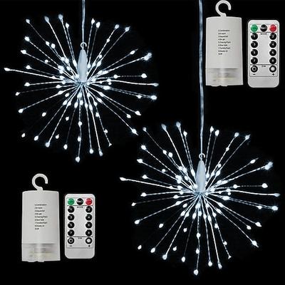 LED Feuerwerk Starburst Lichterketten Outdoor wasserdicht 120 LEDs DIY hängendes Feuerwerk Kupfer Fee Girlande Lichter Festival Party Urlaub Twinkle Light 2pcs 1pc