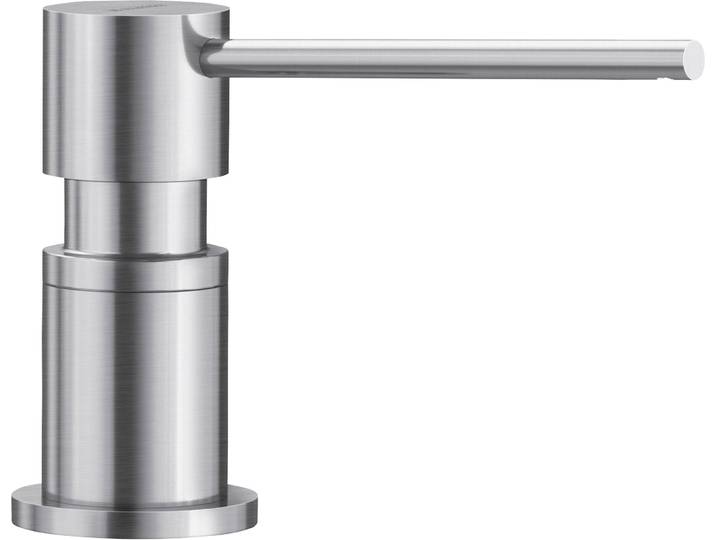 Spülmittelspender BLANCO LATO , silber (silberfarben), B:14cm H:9,7cm L:5cm, Edelstahl, Dosierspender, Spülmittelspender, PVD Steel