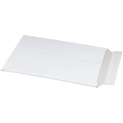 VEPATIM 100x Vollpappe-Versandtasche 235x308mm stabile Vollpappe Selbstklebeverschluss A4 weiß