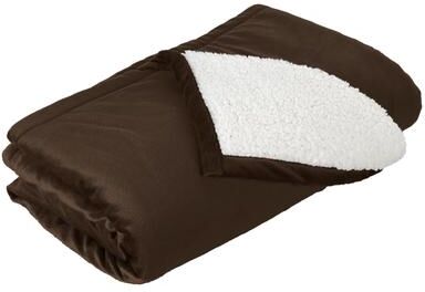 Port Authority BP40 Mountain Lodge Blanket in Fireside Brown size OSFA   Polyester