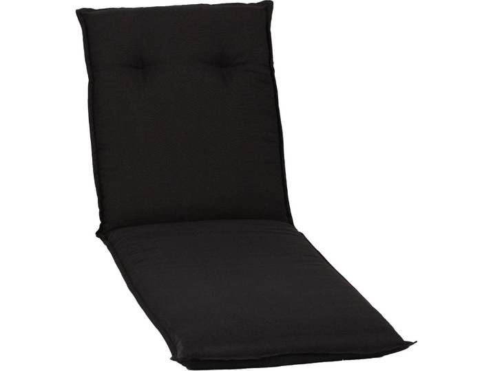 Gardenson Liegenauflage, Anthrazit, Uni, Füllung: Schaumstoff, Fleece,Schaumstoff, Fleece, 58x8x191 cm, bügelfrei, formstabil, für den Außenbereich geeignet, wetterfest, mittels Bändern zu befestigen, mittels Gurtband zu befestigen, Gartenmöbel, Gartenpolster & Auflagen, Liegenauflagen