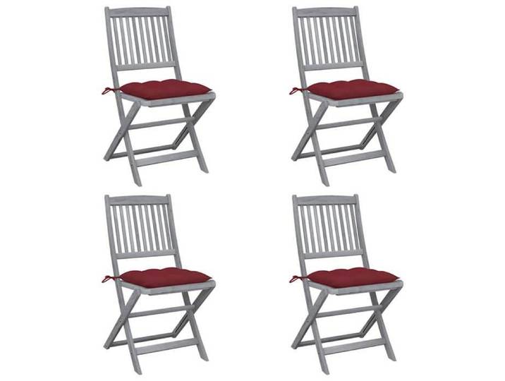 Maison Exclusive - Chaises pliantes 4 pièces avec coussins en bois d'acacia massif
