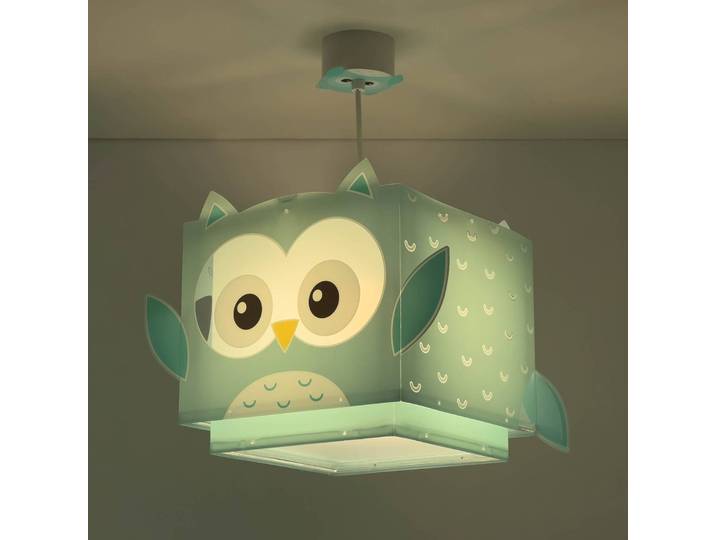 Dalber Hängelampe LITTLE OWL, dimmbar, blau, für Kinderzimmer, Kunststoff, Pendelleuchte
