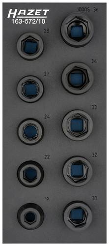 Hazet 163-572/10 Steckschlüsseleinsatz-Set 3/4" (20 mm) 163-572/10
