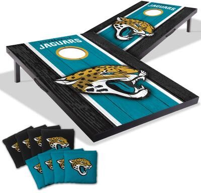Skip's Garage Jacksonville Jaguars NFL Compact 2x3 Tailgate Cornhole Board Set