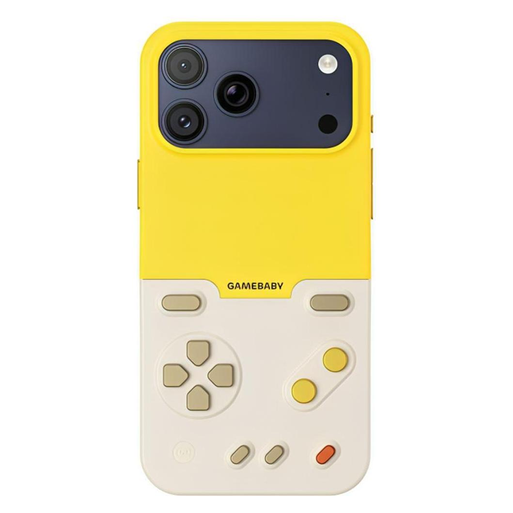 BitmoLab Case GAMEBABY with controller for iPhone 17 Pro Max yellow (Apple iPhone 17 Pro Max) (AF4004)