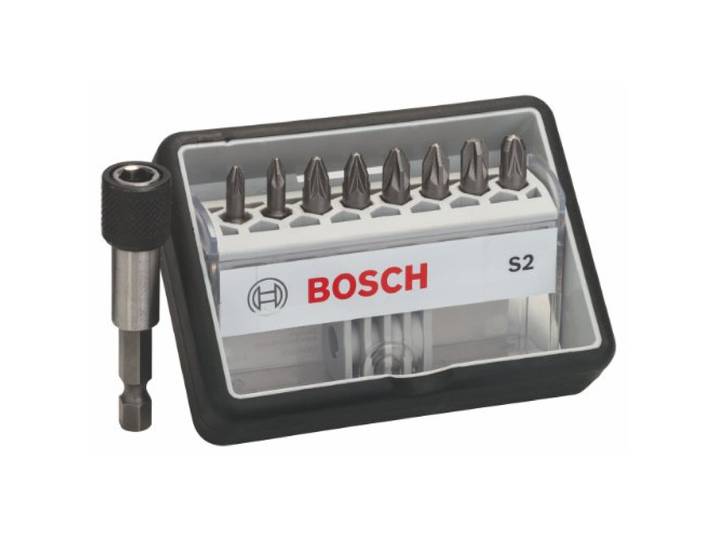Bosch Professional 8 + 1-delig Schroevenbitset extra hard voor Pozidriv-kruiskopschroeven