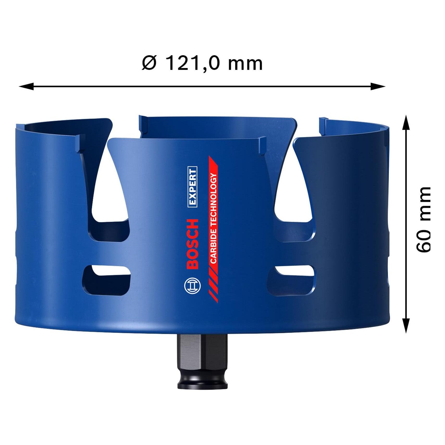 Bosch Professional Zubehör EXPERT Construction Material Lochsäge, 121 x 60 mm (121 mm) (2608900484)