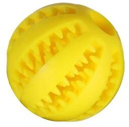 Uplifted Finds Natural Rubber IQ Treat Dispenser Ball yellow 5 Cm