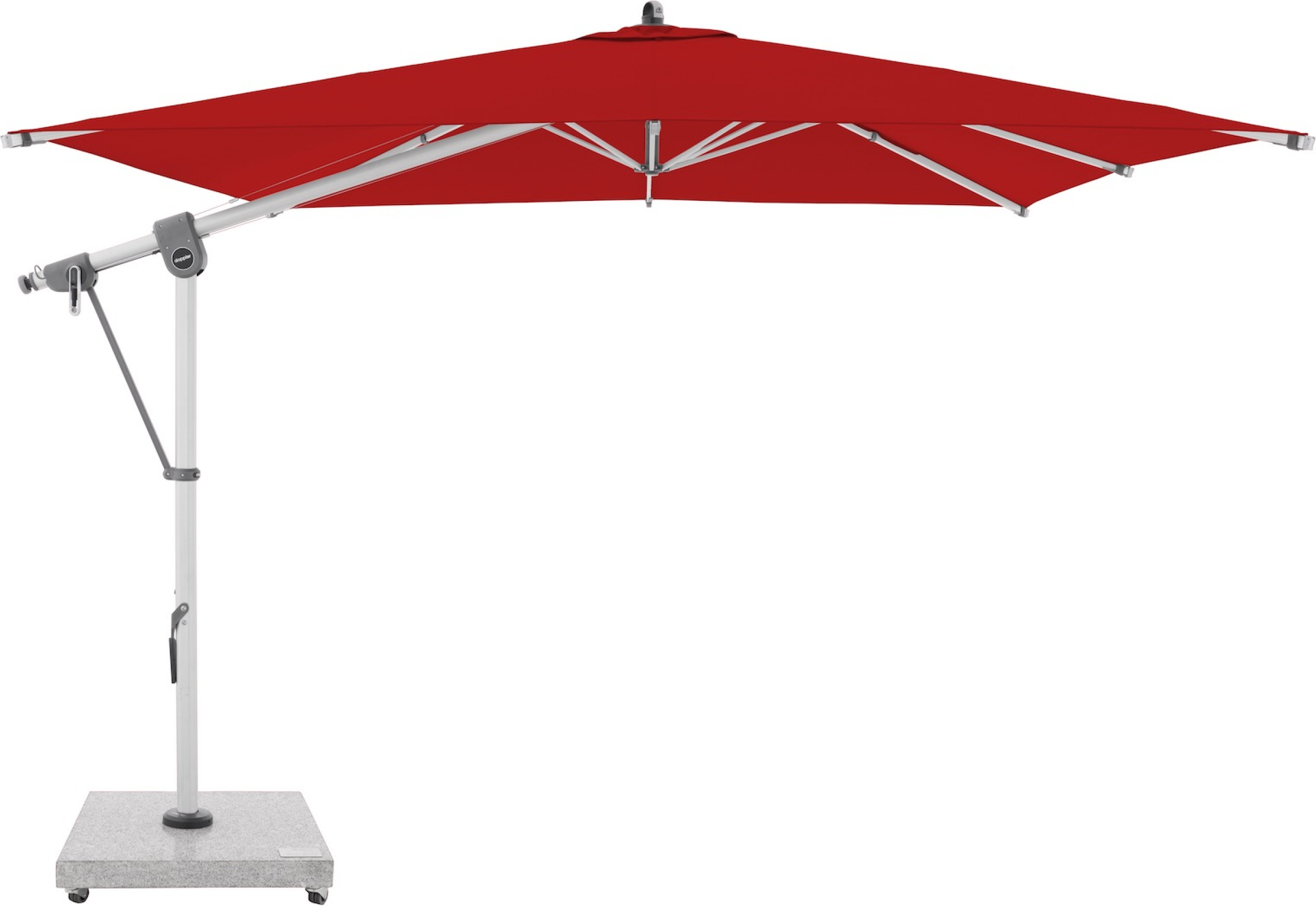 Doppler Expert 300 x 300 cm Pendelschirm Sonnenschirm 8 Farbvarianten Ampelschirm 465247 T809 Rot