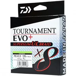 Tournament X8 Braid, Chartreuse, Ø mm: 0,09 / 135 m