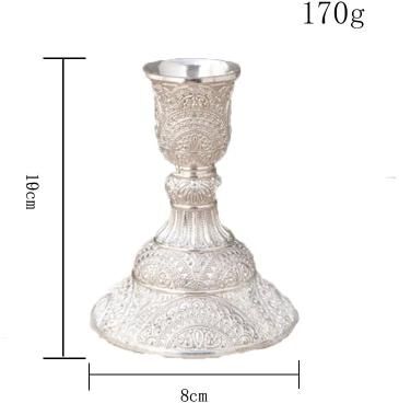 Uplift Treasures European Metal Candlestick Holders Set Of 2 Gold And Silver 2 2pcs